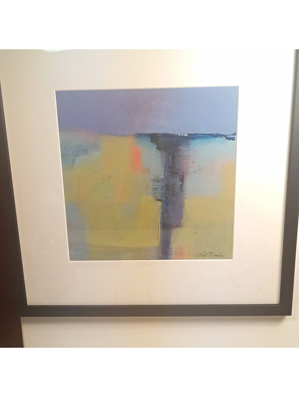 Lee Muslin “Dusk Laden” Original Signed Acrylic Abstract Painting Matted Framed